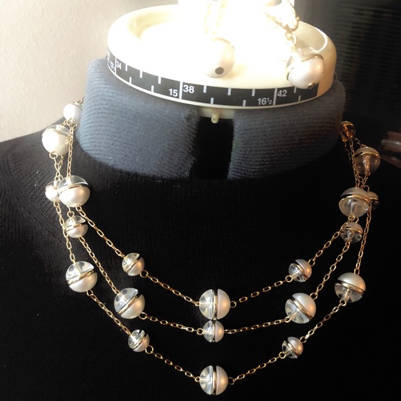 Coldwater Creek 🆕 Demi Bead Illusion earrings/necklace set in CC gift box - Picture 6 of 14